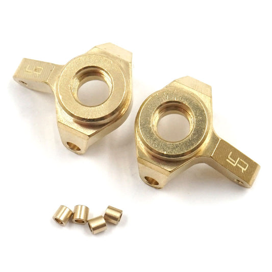 Yeah Racing AXSC-026 BRASS FRONT STEERING KNUCKLES SET FOR AXIAL SCX24