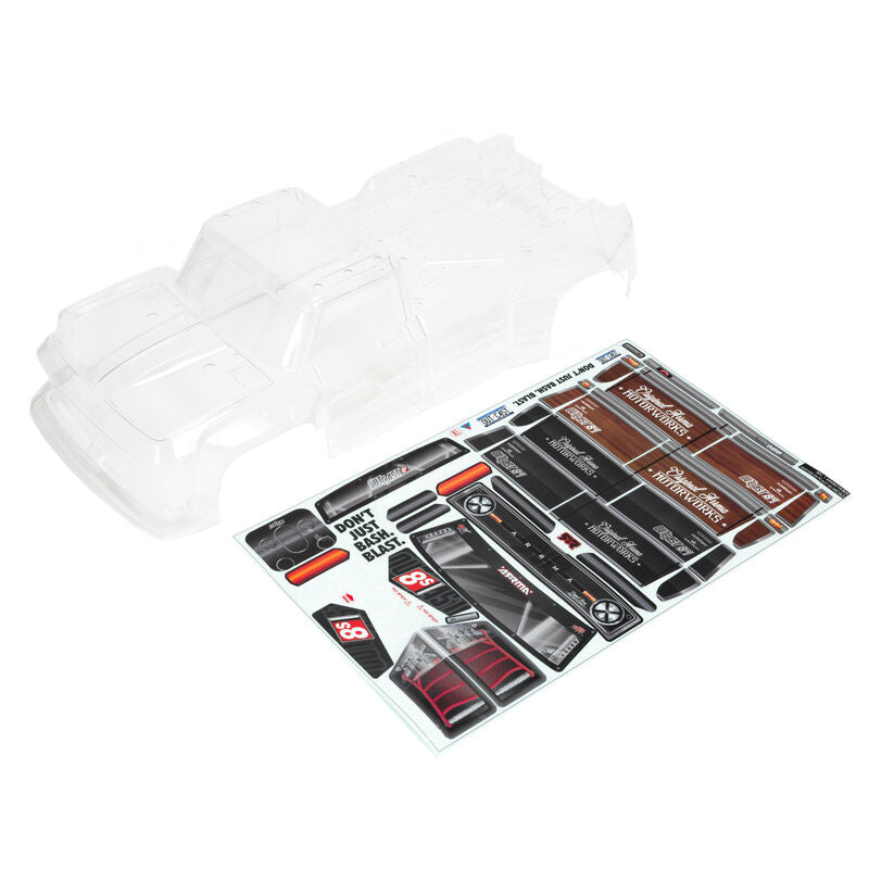 Arrma ARA409006 Coque transparente avec décalcomanies : OUTCAST 8S