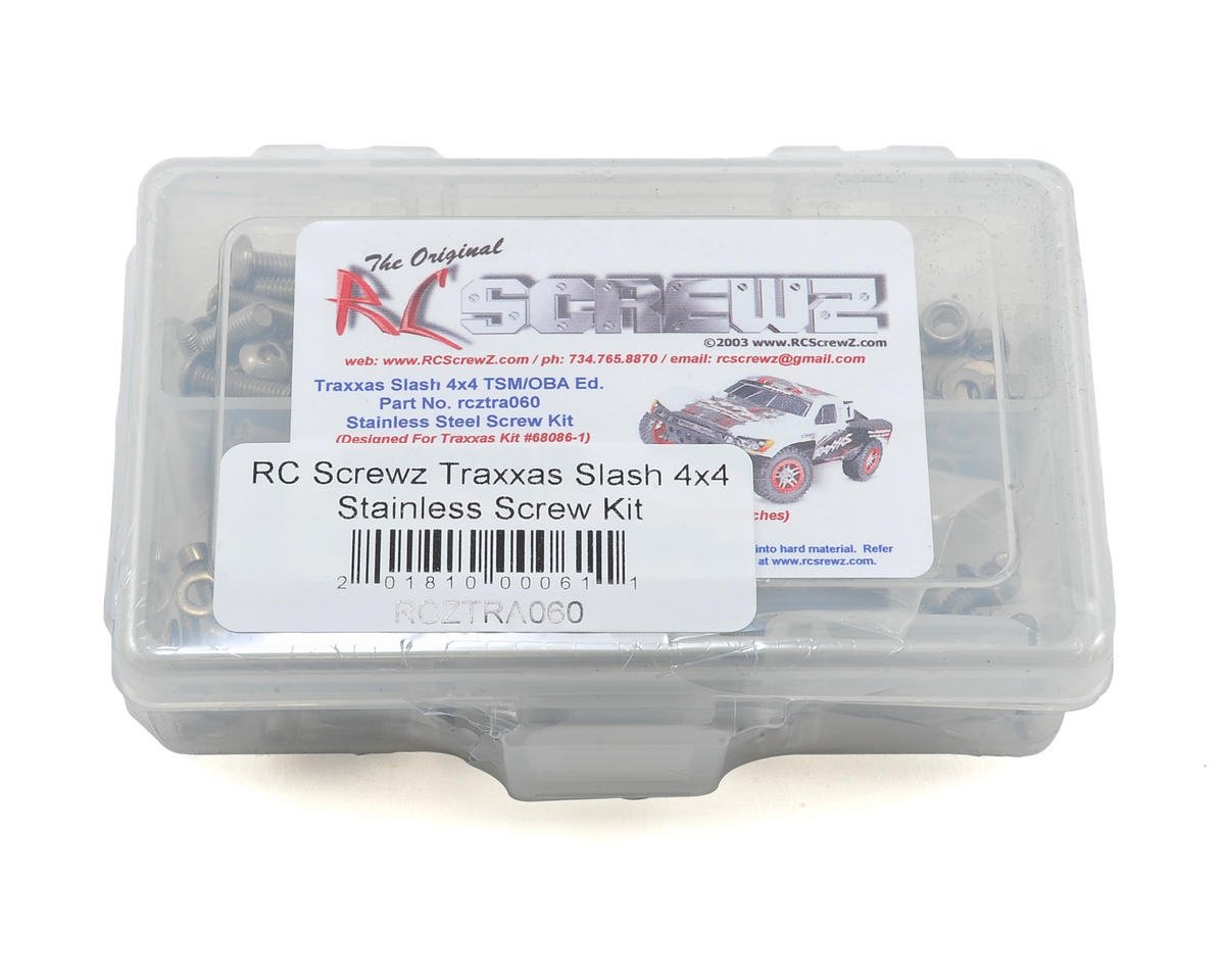 RC Screwz RCZTRA060 Traxxas Slash 4x4 TSM/OBA Kit de tornillos inoxidables
