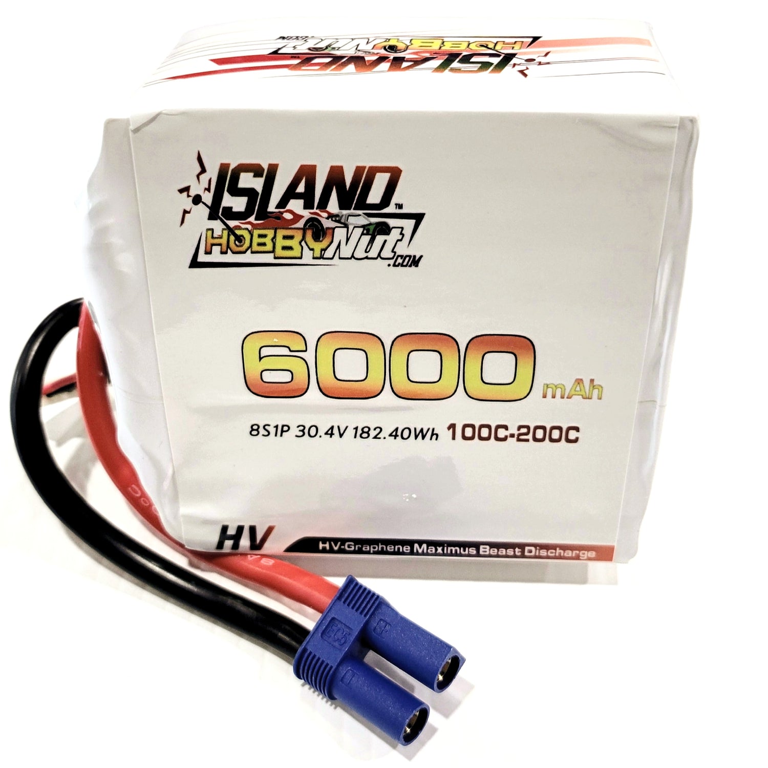 IslandHobbyNut 8s SHORTY 6000 mah 30.4v 8s 100 - 200C BATTERIE LIPO AVEC EC5 ou QS8