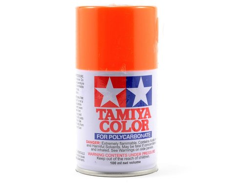 Peinture en aérosol Lexan orange fluorescent PS-24 Tamiya (100 ml)