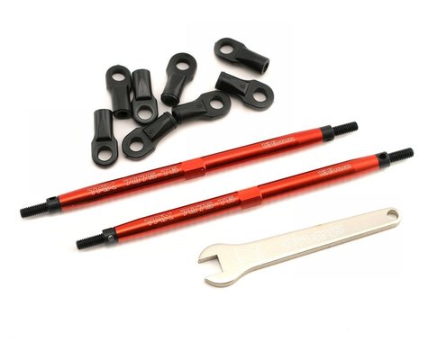 Traxxas 5338R Aluminum Toe Link Tubes 128mm (Red) (2)