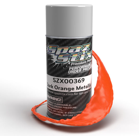 Spaz Stix 00369 Pintura en aerosol metálica de color naranja oscuro, lata de 3.5 oz