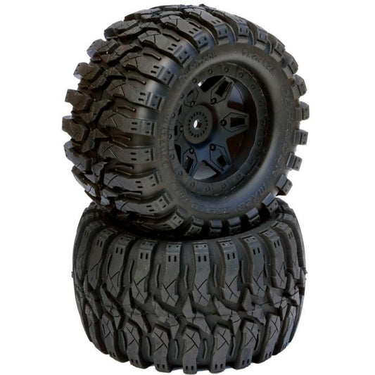 POWERHOBBY Defender 2.8 Belted Stadium Truck Tires 0 Offset Traxxas Front 2WD