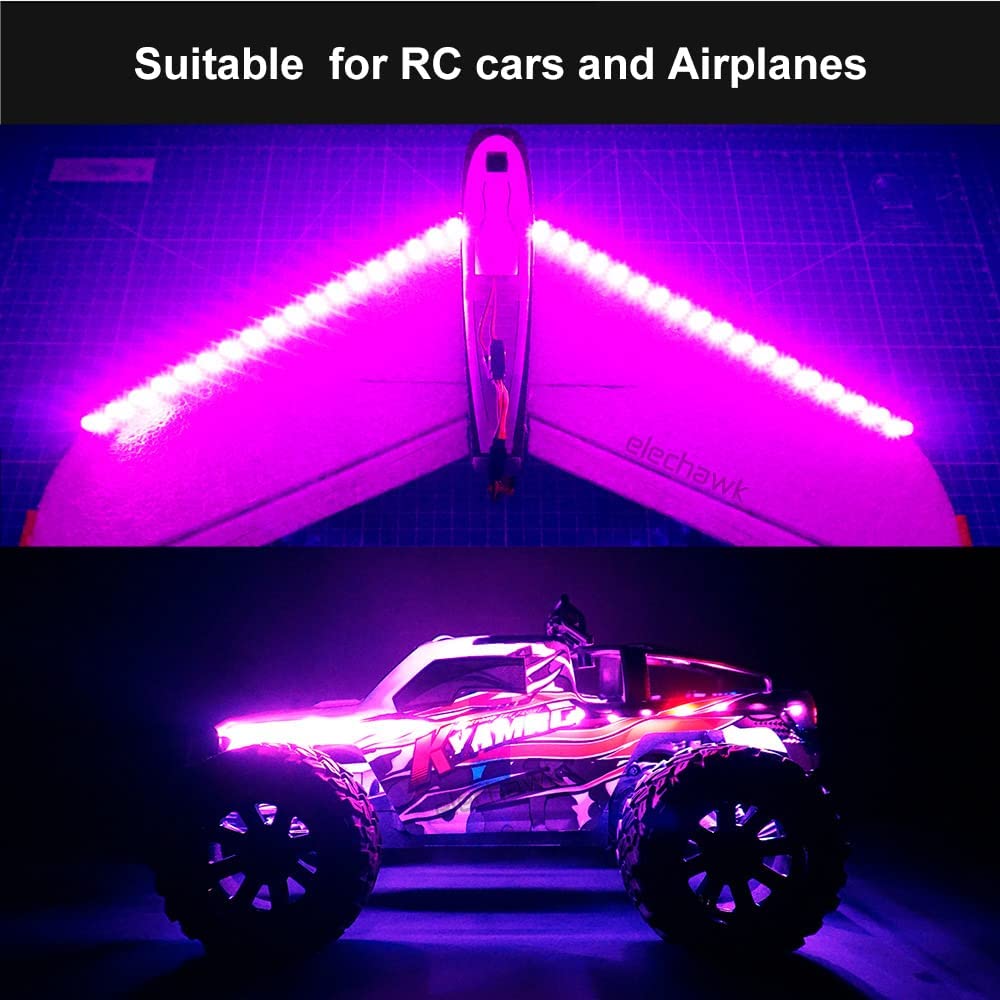 Bande lumineuse LED IRonManRc pour RC (rose) pièce n° A99F