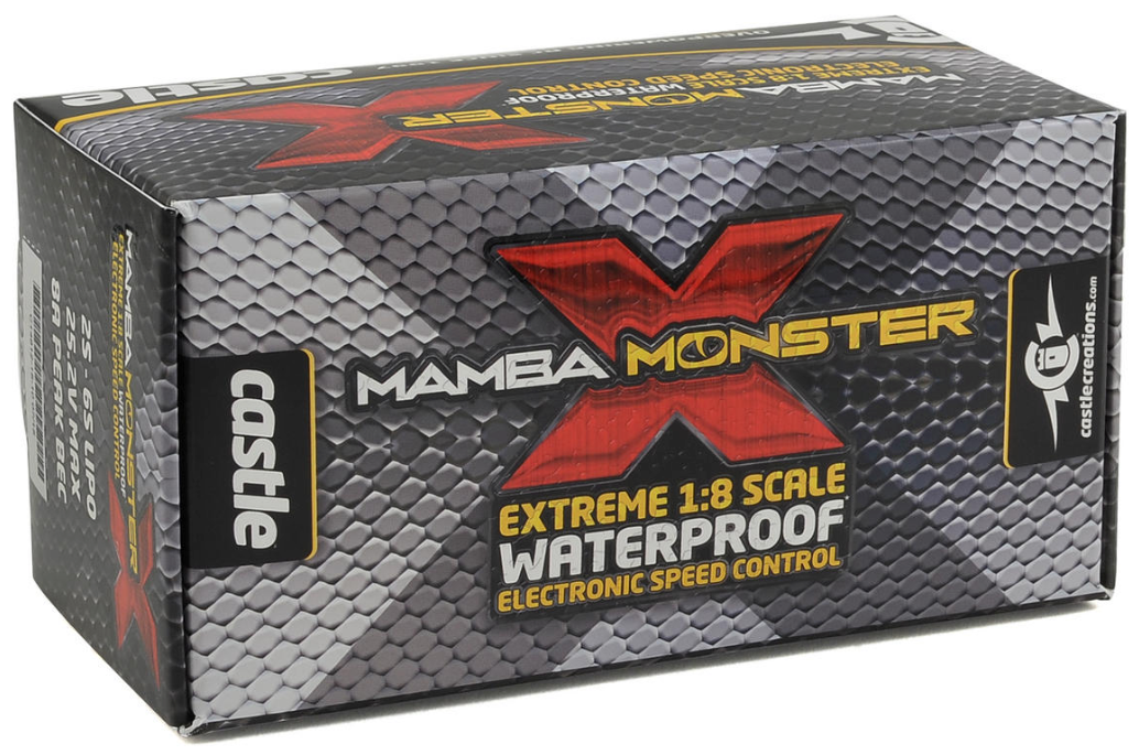 Castle Creations 010-0145-00 Mamba Monster X ESC impermeable sin escobillas escala 1/8