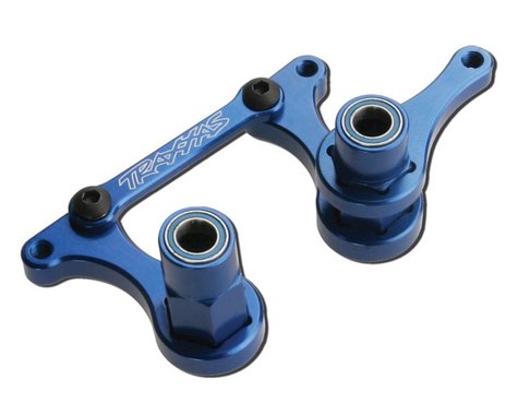 Traxxas 3743A Aluminum Steering Bellcrank Set w/Bearings (Blue)
