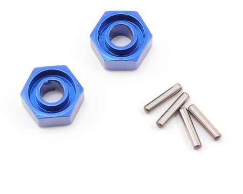 Traxxas 1654X Buje de rueda hexagonal de aluminio de 12 mm (azul)