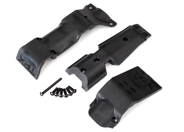 TRAXXAS 8637 Skid plate set, front/ skid plate, rear/ 3x10 BCS (6)