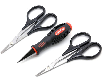 Powerhobby RC PH0152 Body Tools Reamer & Scissors Set Curved Straight