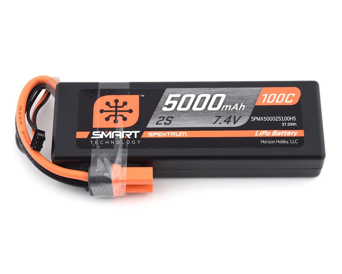 Spektrum SPMX50002S100H5 S10 RC 2S Smart LiPo Estuche rígido Paquete de baterías 100C
