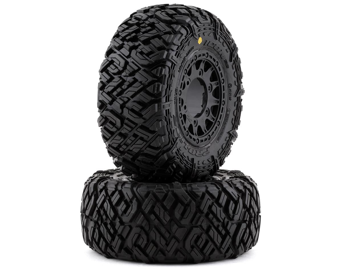 Pro-Line 10182-10 Icon SC Pre-Mounted Tires w/Raid Wheels (Black) (2) (M2)