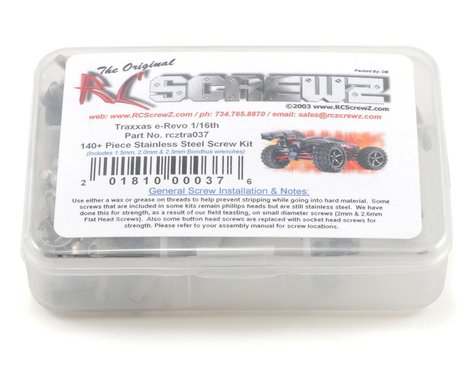 RC Screwz RCZTRA37 Traxxas 1/16th E-Revo Screw Set