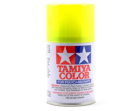 Tamiya PS-27 Peinture en aérosol Lexan jaune fluo (100 ml)