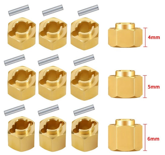 Tuercas de cubo de latón IronManRc para Traxxas escala 1/18 TRX4M 4 mm, 5 mm, 6 mm