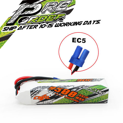 CNHL Racing Series 9500MAH 11.1V 3S 90C BATERÍA LIPO con enchufe EC5 950903EC5