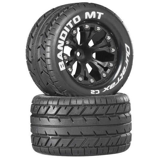 DuraTrax DTXC3504 Bandito 2.8" Mounted Nitro Rear Truck Tires (2) (1/2 Offset)