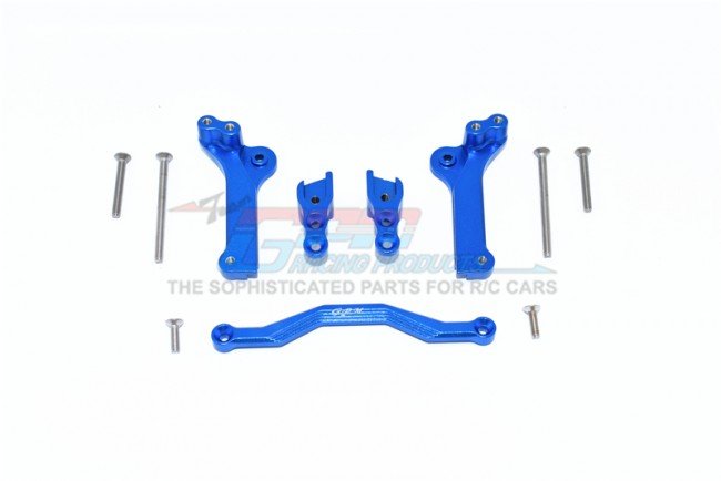 GPM TXMS030 BLUE TRAXXAS MAXX MONSTER TRUCK Soporte de amortiguador trasero de aluminio - Juego de 9 piezas