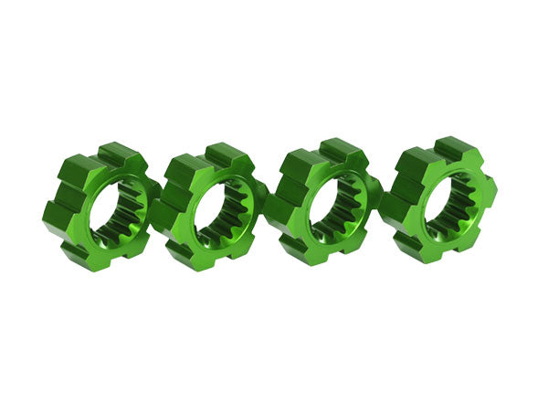 Traxxas 7756G X-Maxx Cubo hexagonal de rueda de aluminio (verde) (4)