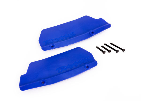 Traxxas 9519X Mud guards, rear, blue (left and right)/ 3x15 CCS (2)/ 3x25 CCS