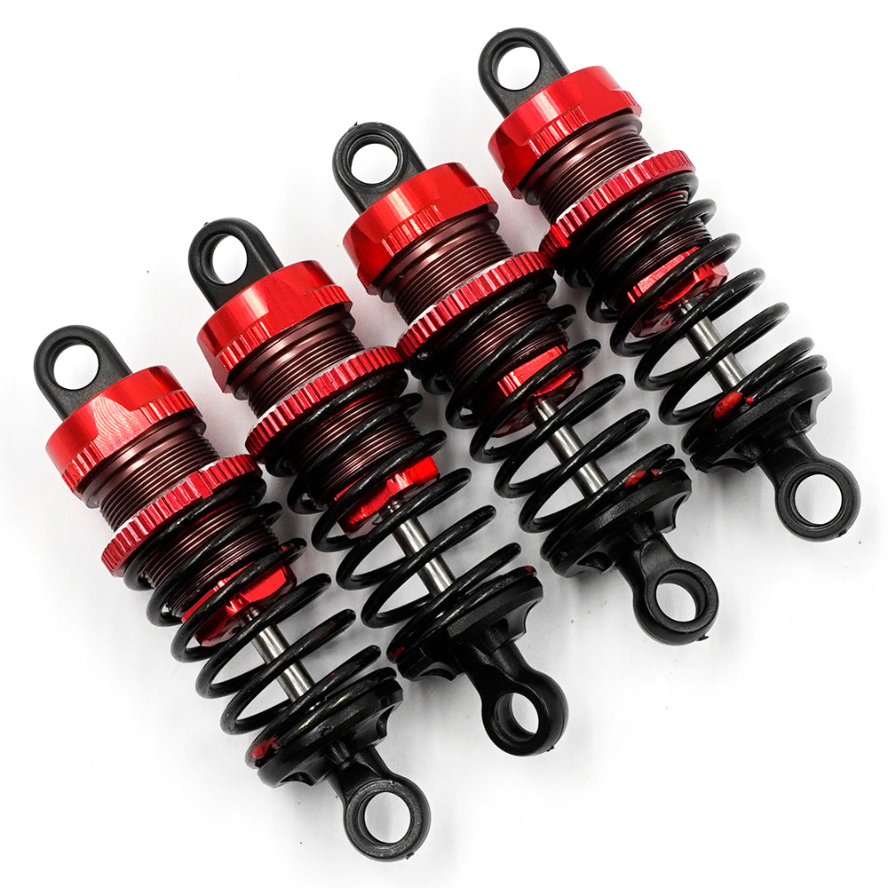 YEAHRACING – ensemble d'amortisseurs en aluminium BIG BORE GO 50mm, 4 pièces pour voiture de tourisme RC 1/10 rouge