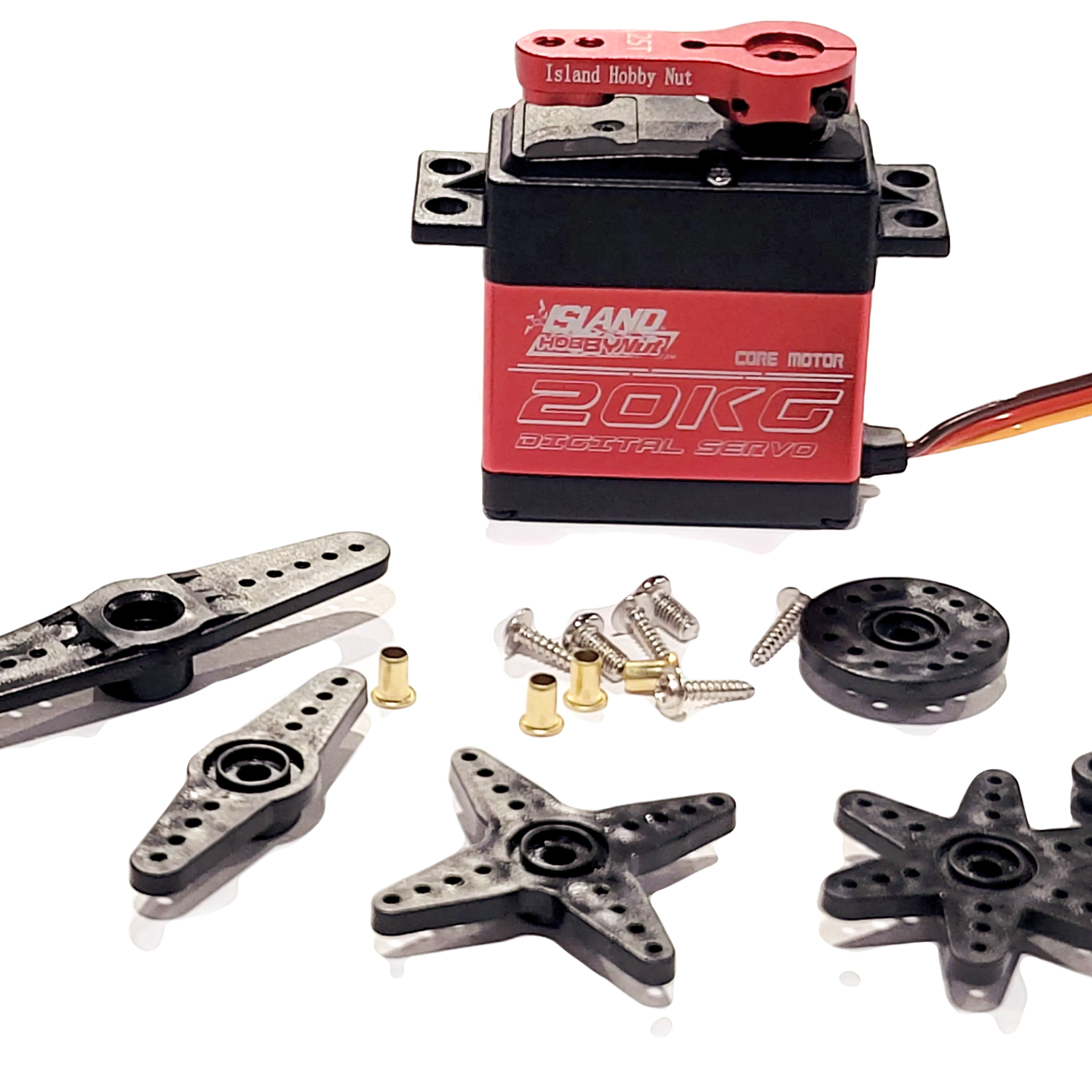 IslandHobbyNut Servo à engrenages métalliques étanche à couple sur chenilles de 20 kg