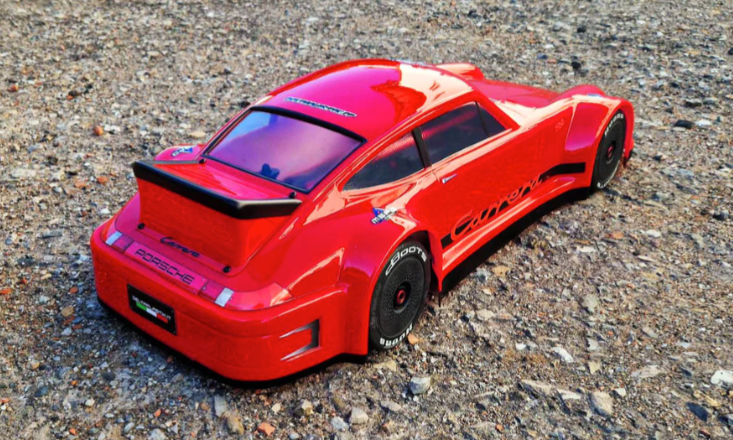 DELTA PLASTIK 8518 PORSCHE CARRERA RS BODY FITS ARRMA 1/7 & HOBAO 1/7 CARS