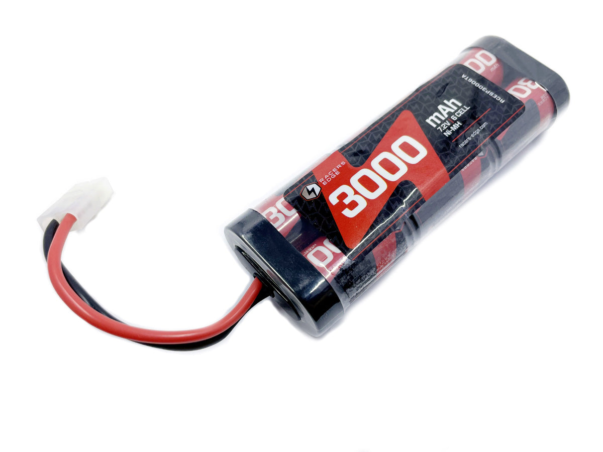 Racers Edge RCESP30006TA 3000mAh 7.2V 6-Cell NiMH Flat Battery Pack w/ Tamiya