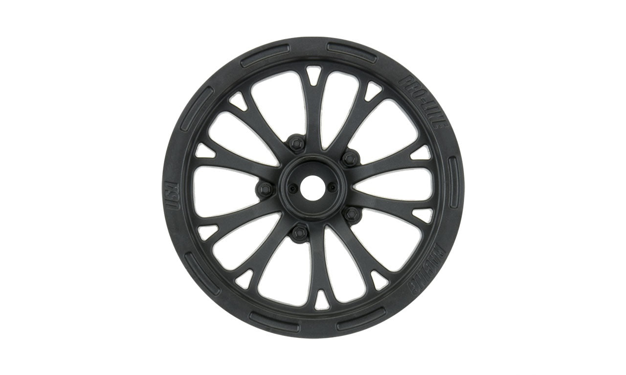 PRO-LINE 2775-03 Pomona Drag Spec 2.2" Black Front Wheels (2) for Slash 2wd