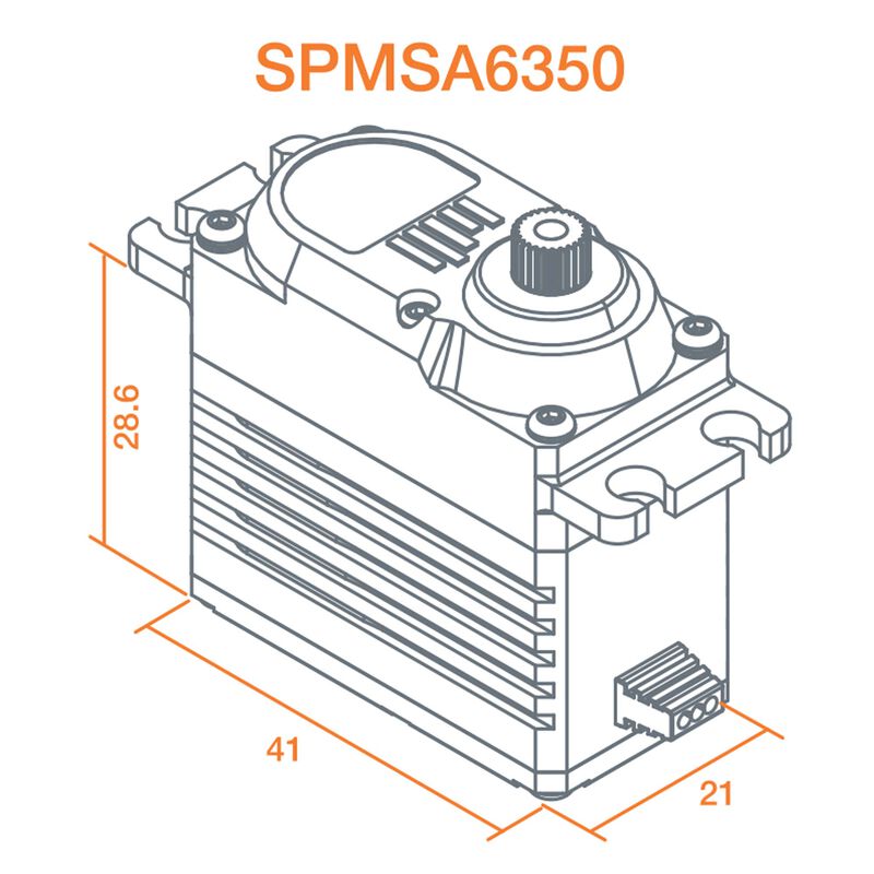 SPEKTRUM SPMSA6350 Servo HV sin escobillas de alta velocidad y ultra torque