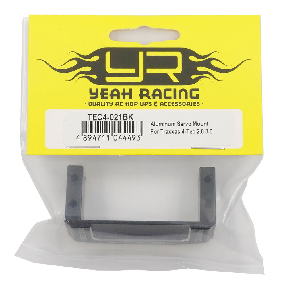 Yeah Racing TEC4-021BK SUPPORT SERVO EN ALUMINIUM POUR 4-TEC 2.0 3.0