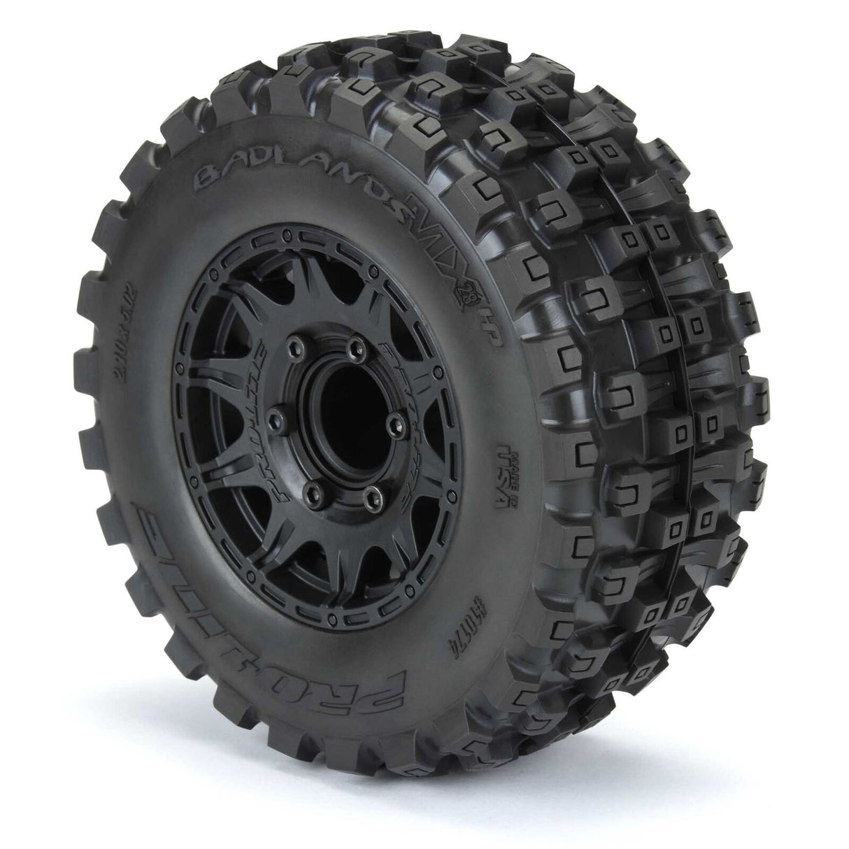 Pro-Line Badlands MX28 Neumáticos para camión premontados de 2,8" con cinturón (2) (negro) (M2)
