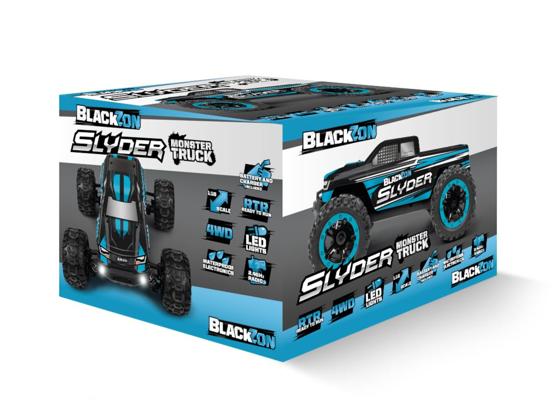 BlackZON Slyder BZN540104 1/16th RTR 4WD Electric Monster Truck  Blue