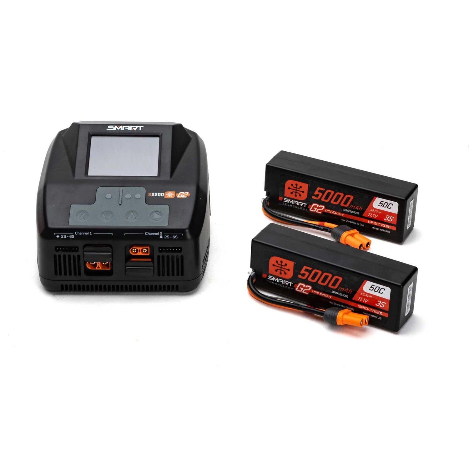 Spektrum RC Smart G2 PowerStage 6S Bundle w/Two 3S Smart LiPo Batteries