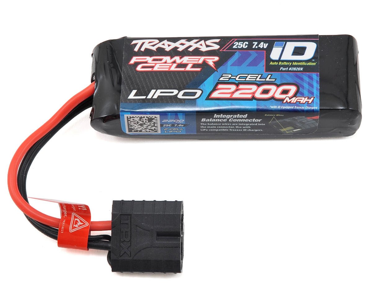 Batterie LiPo Traxxas 2820X 2S « Power Cell » 25C avec connecteur iD Traxxas (7,4 V/2200