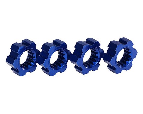 Traxxas 7756X X-Maxx Moyeu hexagonal de roue en aluminium (bleu) (4)