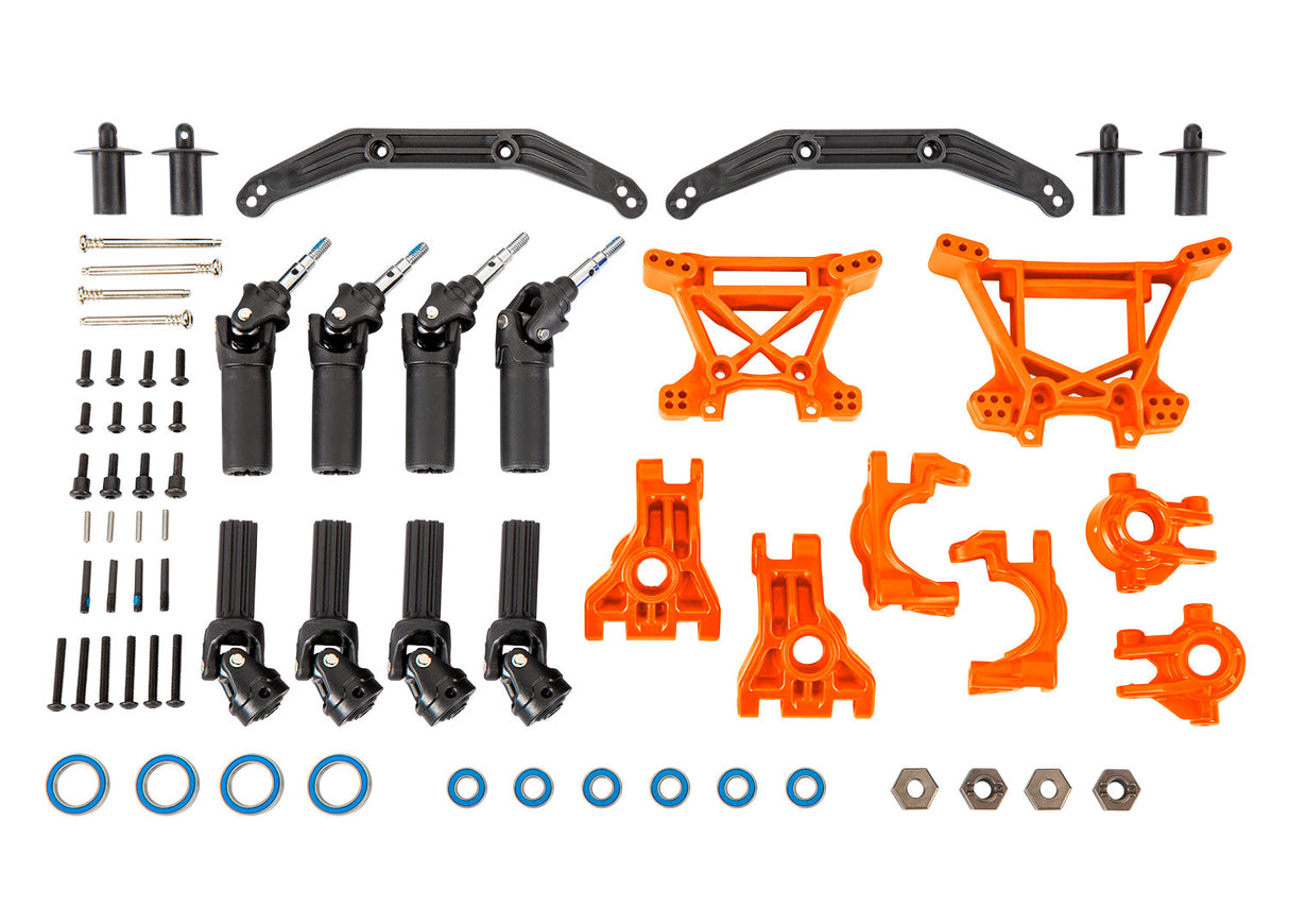 TRAXXAS 9080T DRIVELINE & SUSPENSION KIT ORNG