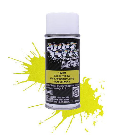 Spaz Stix 15259 Candy Yellow Aerosol Paint, 3.5oz Can
