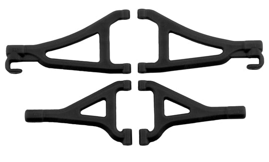 RPM 80692 Bras triangulaires avant supérieur/inférieur, pour Traxxas 1/16 E Revo, noir