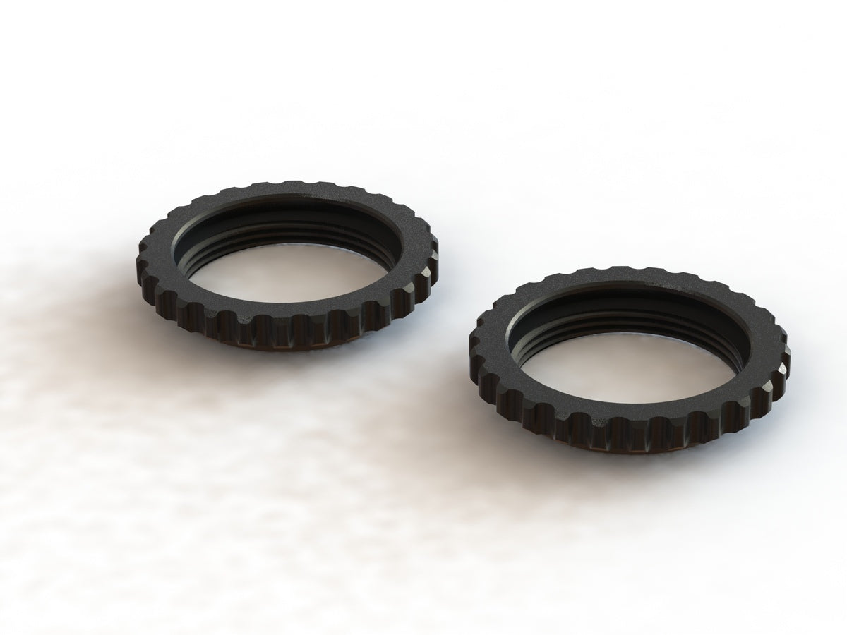 ARRMA 330514 ALUMINUM SHOCK COLLAR (BLACK) (2PCS)