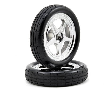 Traxxas 6975 Juego de neumáticos delanteros premontados (cromados) (2)