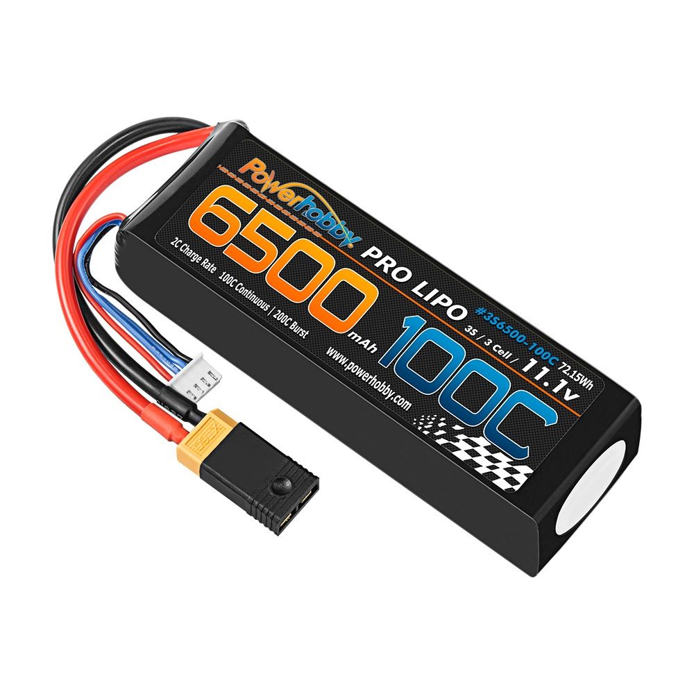 Batería Lipo Powerhobby 3S 11.1V 6500mAh 100C con conector XT90 S