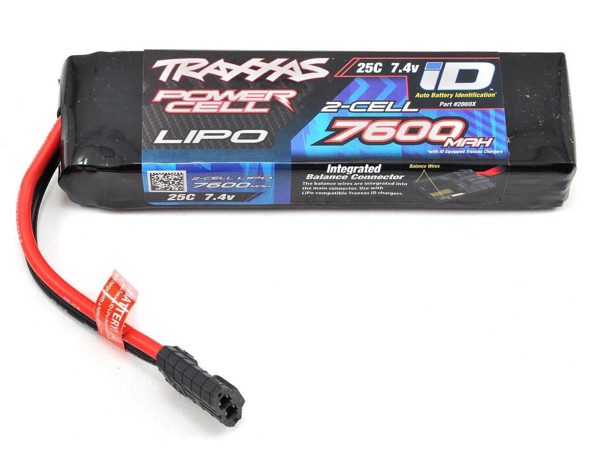 TRAXXAS 2869X 2S "Power Cell" 25C LiPo Battery w/iD Traxxas Connector (7.4V/7600