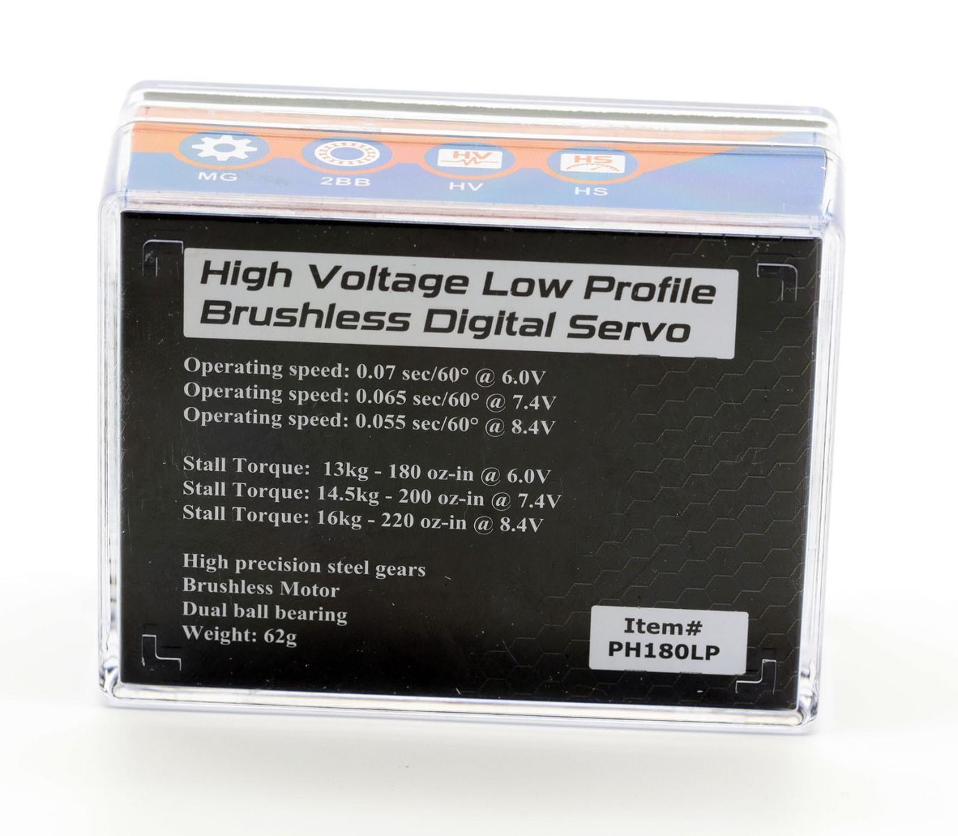 Powerhobby 180LP Low Profile High Speed Brushless Digital High Voltage Servo SKI