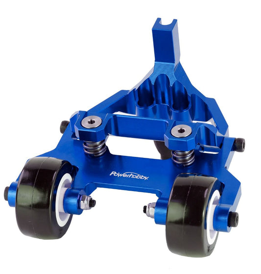 Powerhobby PHMAXX01-Blue Traxxas Maxx Barra con ruedas de aluminio azul - Piezas de mejora