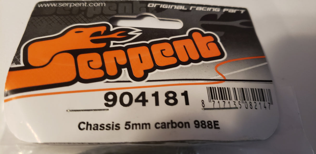 Serpent 988-E Chasis de fibra de carbono 5 mm # 904181