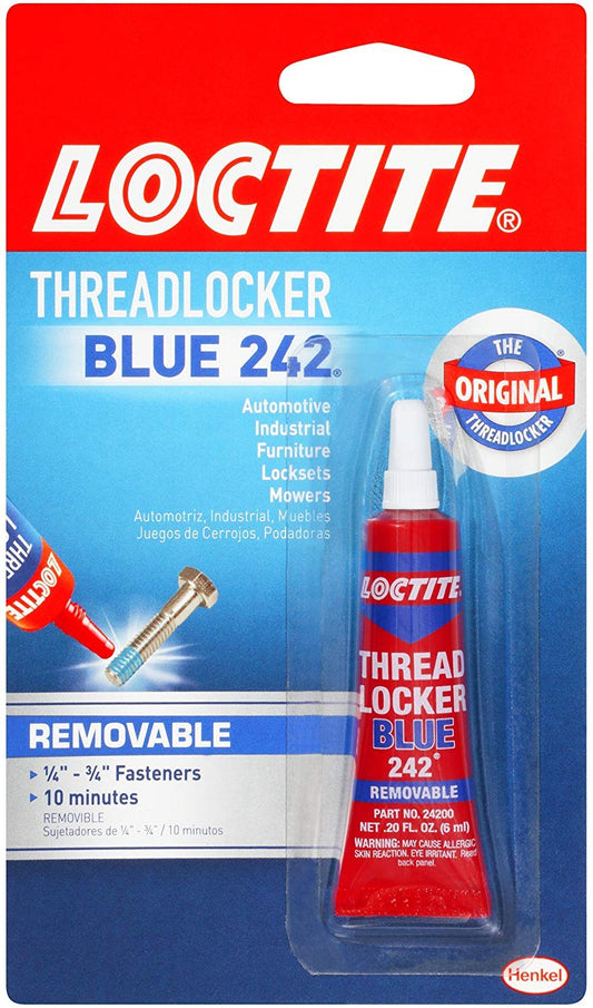 Loctite Heavy Duty Threadlocker, 0.2 oz, Blue 242