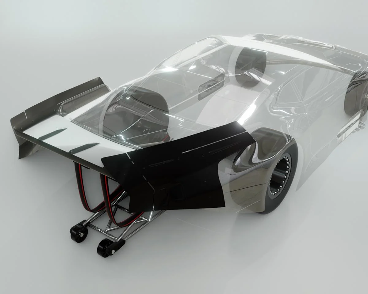 Bittydesign BDYDG-ZL21W ZL21 Pro Drag Racing Wing Set (Clear)