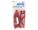 RPM Arrma Kraton/Outcast 6S Ensemble de bras de suspension supérieur et inférieur avant droit (rouge)