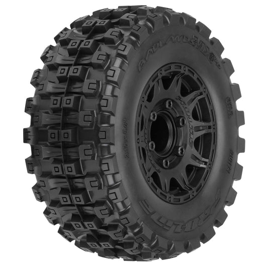 Pro-Line Badlands MX28 Neumáticos para camión premontados de 2,8" con cinturón (2) (negro) (M2)